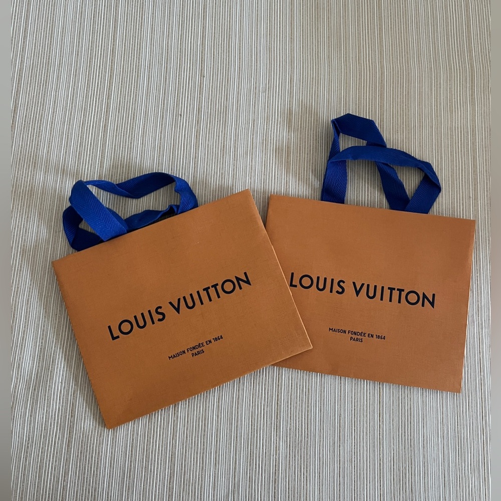 Two small Louis Vuitton shopping bags